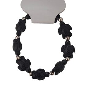 Black Turtle Bead Bracelet